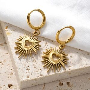 Heart Hoop Earring M394